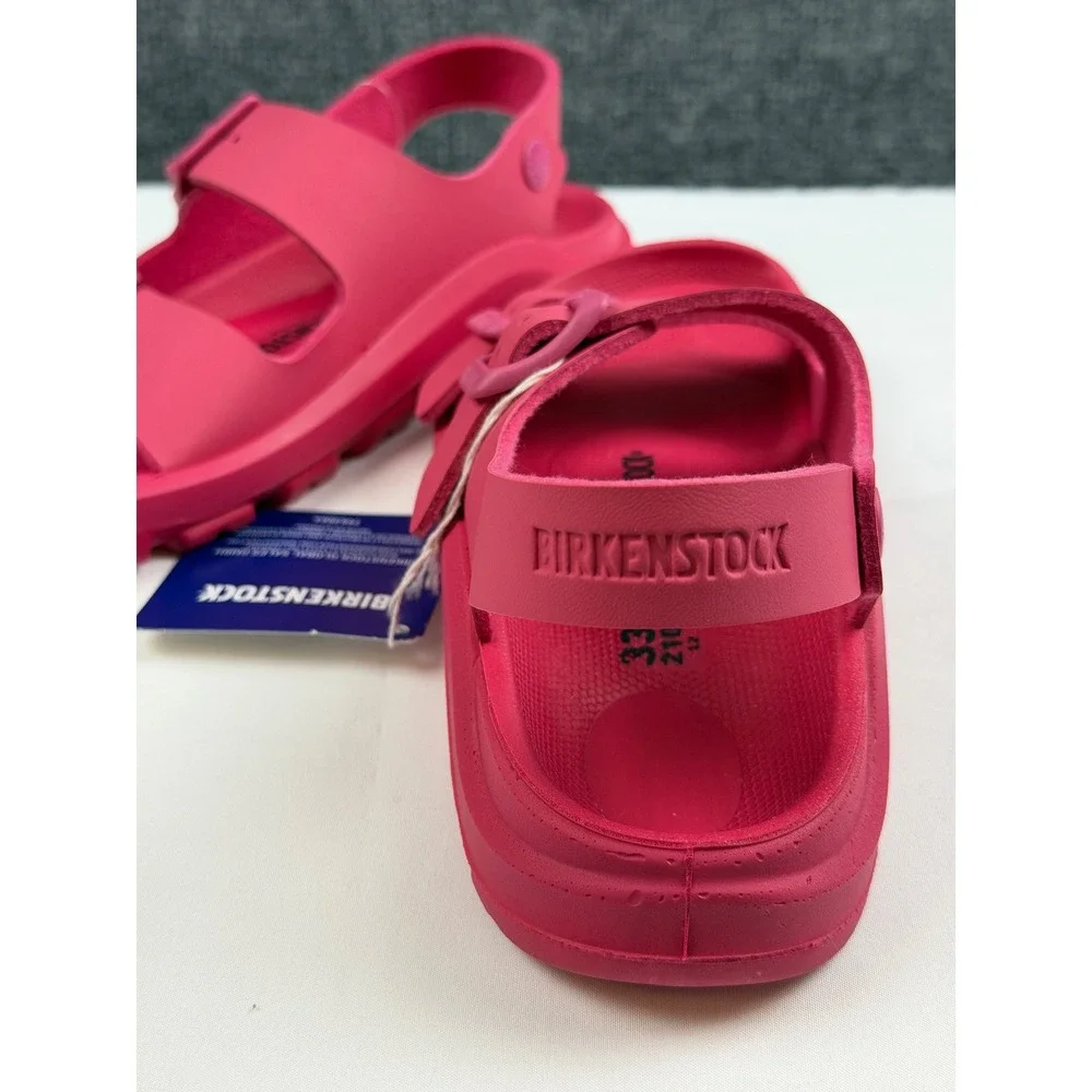 NWT Birkenstock Mogami Terra Beetroot Pink Sandals Kids Ankle Strap 33 US 2-2.5